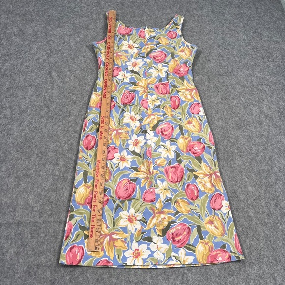 Laura Ashley Vintage Floral Sleeveless Slip Mini Shift Dress Women's Size 4 - Picture 4 of 5